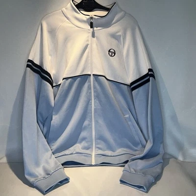 Sergio Tacchini Tracksuit Jacket Full Zip Size 2XL  Two Tone Light Blue - Image 1 of 4