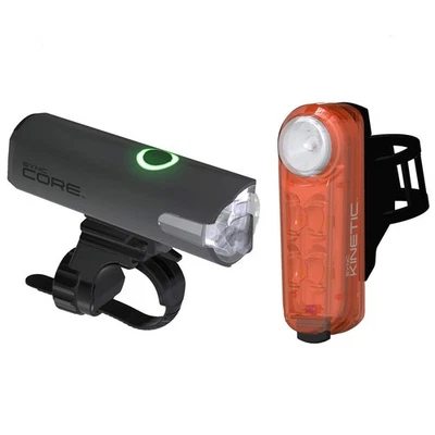 Cateye Front & Rear Bike Light Set Sync Core 500 Lumens / Sync Kinetic Commuter - Image 1 of 2