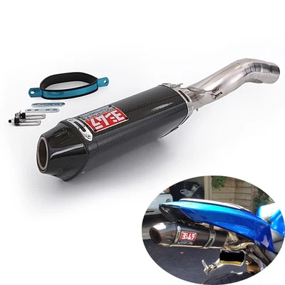 For Kawasaki Ninja ZX6R 2004-2008 ZX636 ZX600 Exhaust Pipe Carbon Fiber Muffler - Image 1 of 4