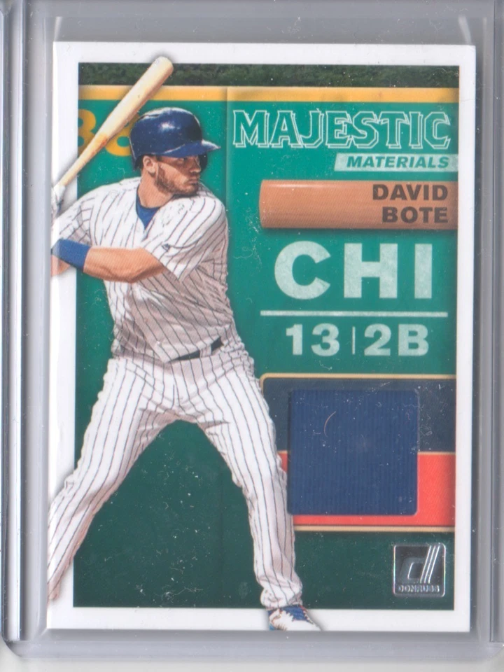 2019 Donruss Majestic Materials #20 David Bote Jersey - Flat S/H - Image 1 of 1