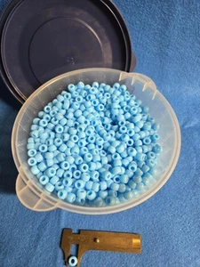 Pony Beads, Large hole, 5 mm, # 8 Baby blue - Picture 1 of 4