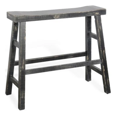 Banco de madeira de mogno Pemberly Row 30" fazenda em areia preta - Imagem 1 de 2