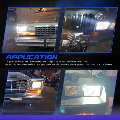 4PCS " LED Headlights High/Low Sealed Beam For GMC R2500 SUBURBAN 1989-1991 Foto 1 de 4