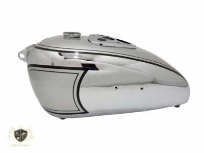 BSA M20/21 DLX M22 M2324 SILVER PAINTED CHROME PETROL TANK |Fit For  - Image 1 of 4