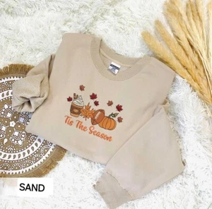Tis the Season Fall Vibes Custom Embroidered Sweatshirt/Hoodie - Picture 1 of 6