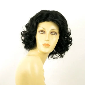 mid length wig for women curly black ref KAISSY 1B PERUK - Foto 1 di 8