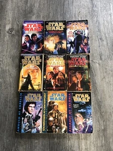 9 Star Wars Paperbacks Bantam Spectra: I, Jedi, The Crystal Star, Darksaber - Picture 1 of 7