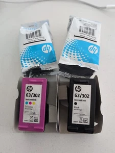 HP302 63/302 1 x Black & 1 x Tri-colour Empty INK CARTRIDGES - Zdjęcie 1 z 2