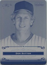 2012 Leaf DON SUTTON National Exclusive Promo Printing Press Plate 1/1