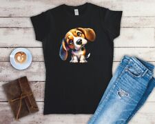 Beagle Ladies Fitted T Shirt Small-2XL