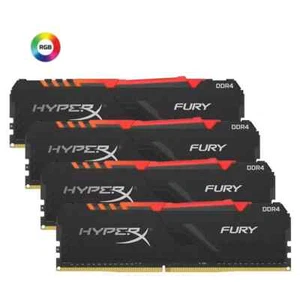 Kingston HyperX Fury RGB 32 GB (4 x 8) DDR4 3200MHz PC ARGB RAM HX432C16FB3A/8 - Picture 1 of 4