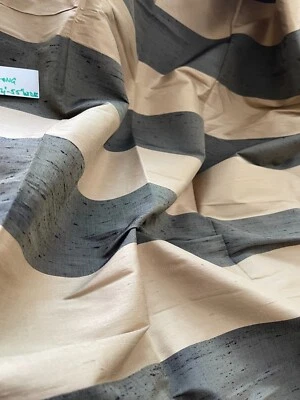 Designer Quality 100% Silk Dupioni fabrics Stripes!!! - Image 1 of 4
