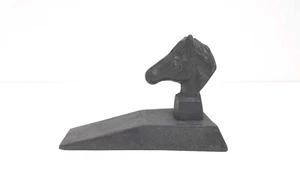 Cast Iron Horse Door Stop Wedge Vintage Rustic Brown Doorstop Heavy Weight Stay - Picture 1 of 3
