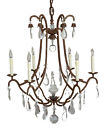 DENNIS and LEEN Lighting -  Crystal Iron French Louis XV Style Chandelier