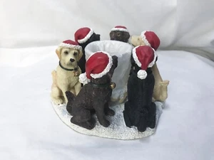 Christmas assorted Labradors Candle Holder by Continental Creations inc # P775  - Picture 1 of 8