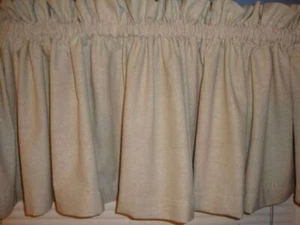 Farmhouse Valance Homespun Muslin Handmade Custom Widths - Picture 1 of 1