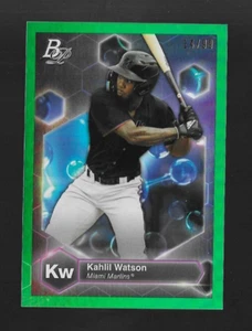 KAHLIL WATSON RC 2022 Bowman Platino ELEMENTOS PRECIOSOS VERDE NOVATO /99 PE-8 - Imagen 1 de 2