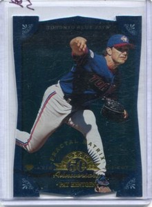 1998 Leaf Fractal Matrix  PAT HENTGEN  Diamond Axis #127 Die Cut BLUE JAYS #d/50