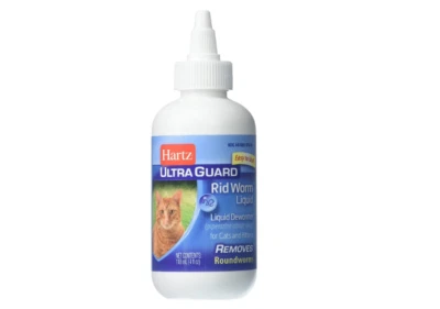 Rid Worm Cat Liquid Dewormer Syrup Removes Roundworms Cats Kittens Ultra Guard - Image 1 of 4
