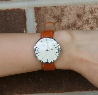 Precioso reloj Silpada para mujer T1923 con correa de cuero naranja Foto 1 de 4