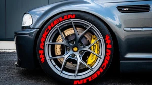 Reifenaufkleber für Michelin rot permanent 16"-22" Reifenbeschriftung universal 25mm - Bild 1 von 2