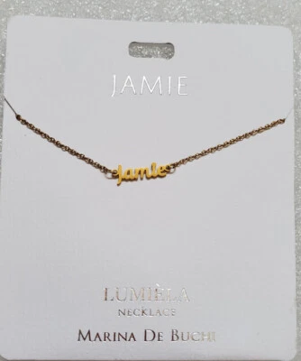 Collar Personalizado Lumiela "Jamie" Color Dorado Libre de Níquel NUEVO Inspirador Foto 1 de 2