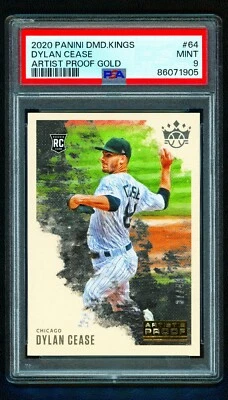 2020 Diamond Kings Dylan Cease RC ARTIST PROOF GOLD /49 PSA 9 NONE HIGHER - Image 1 of 3