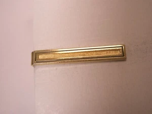 1-5/16" Black Outline Vintage SWANK SMALL Tie Bar Clip simple plain quality - Picture 1 of 5