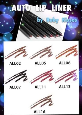 RUBY KISSES AUTO LIP LINER CLASSIC AUTOMATIC LIP PENCIL LINER ALL02 - ALL16 - Image 1 of 3