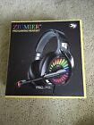 ZIUMIER Z20 Pro Gaming Headset w/ Microphone LED RGB Light, 7.1 Stereo Black