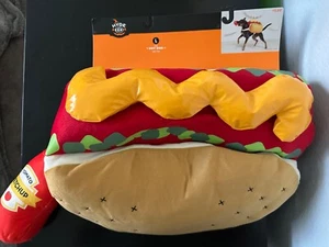 Dog Pet Costume Hot Dog Ketchup New Halloween Cosplay Parade Size Large LG L - Picture 1 of 8