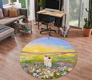3D Romantische Liebe H7134 Teppich Matte Runde Foto Teppich Skromova Marina Erin - Picture 1 of 5