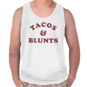 Funny Marijuana Stoner Tacos and Blunts Joke Tank Top T Shirts Tees Men Women - Picture 1 of 9
