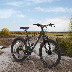 26" Mountain Bike Shimano 21 Speed Disc Brake Men's Bikes Suspension Bicycle - Picture 1 of 7