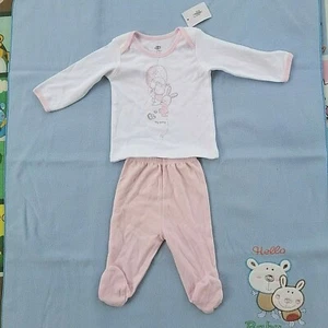Baby Boy Girl Long Sleeve Top And Bottom With Covered Toes pajama Set New - Picture 1 of 7