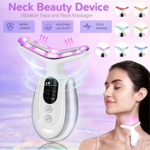 Neck Face Massager with Thermals & Vibration, Skin Tighten Light Therapy Wand - Picture 1 of 11
