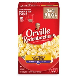 New Orville Redenbacher's Ultimate Butter Popcorn, 3 oz. Classic Bag, 18 Count - Picture 1 of 7