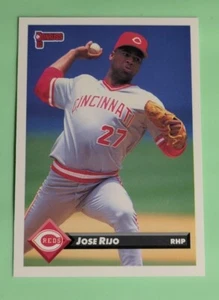 1993 Donruss Baseball Card Jose Rijo Cincinnati Reds #454 - Picture 1 of 2