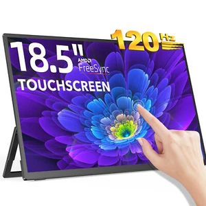 18,5" 120Hz Gaming Monitor HDMI Typ C Full HD Touchcreen Tragbarer Bildschirm - Afbeelding 1 van 12