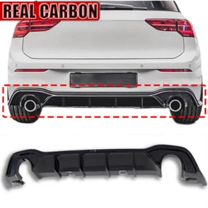 Carbon fiber Rear Bumper Diffuser Lip For Volkswagen Golf MK8 GTI MAXTON Style - Picture 1 of 8