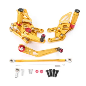 Adjustable Rearsets Footpegs Footrest Gold Fit Honda CBR1000RR 2017 2018 2019 - Picture 1 of 6