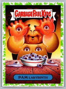 2019 Garbage Pail Kids: Revenge of Oh, the Horror-ible! #8a Pam Labyrinth GREEN - Picture 1 of 2