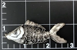 Vintage Metal Flexible Fish Charm - 2.5” x 1” - Picture 1 of 5