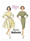 Butterick B6242 Misses' Retro '60 Mad Sukienka w stylu męskim Dolman Rękaw ROZMIAR 14-22 FF