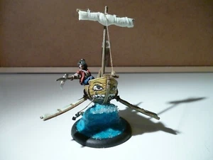 miniature wave sailboat created with hot glue gel - metal   - Picture 1 of 3