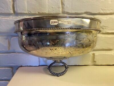 Vintage Silver Plate Halved Cloche Meat Dome Wall Planter Sconce • 44$
