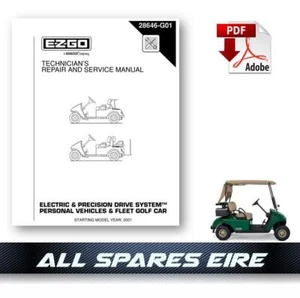 OEM EZGO TXT 2001-2009 36V TECHNICIANS WORKSHOP REPAIR MANUAL (228 PAGES) - Picture 1 of 6