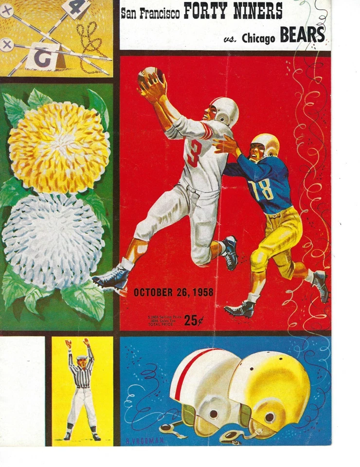 1958 10/26 football program San Francisco 49ers Chicago Bears GOOD, crease - Image 1 of 1