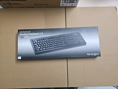 Joblot X5 Kensington ValuKeyboard Black USB UK Standard Keyboard (1500109BUK) - Image 1 of 2