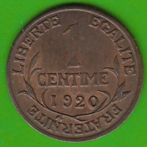 Coin France 1 Centime 1920 Almost Uncirculated Great Condition nswleipzig - Picture 1 of 3